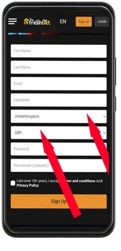 Freshbet ios login
