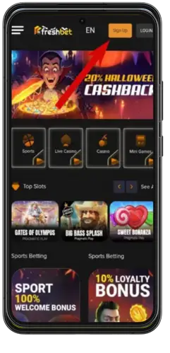 Freshbet app registration
