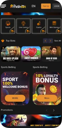 Freshbet login