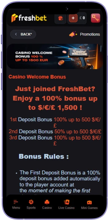 Freshbetloginapp activate bonus manually